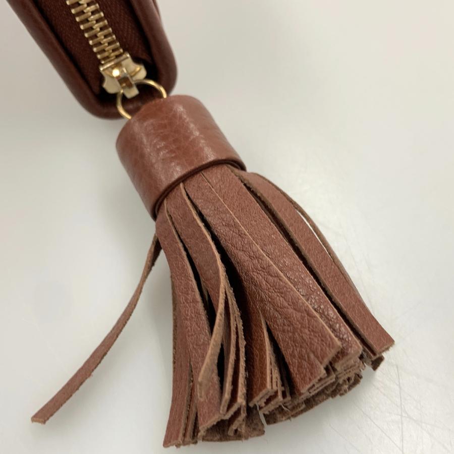 Chloe（クロエ） 〇〇 ラウンドファスナー長財布 ブラウン やや傷や 