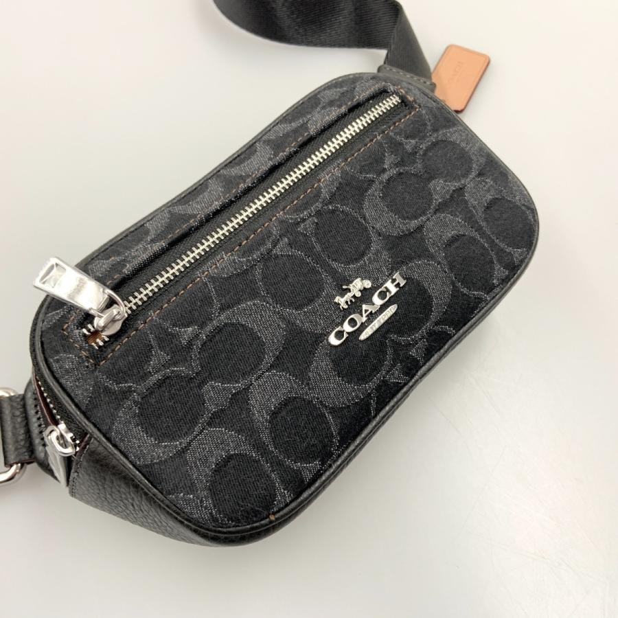 COACH（コーチ） 〇〇 シグネチャー デニム ミニ ベルト バッグ ボディ