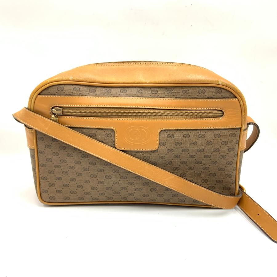 GUCCI 〇〇 グッチ マイクロGG ショルダーバッグ 001.23.0411 ブラウン  