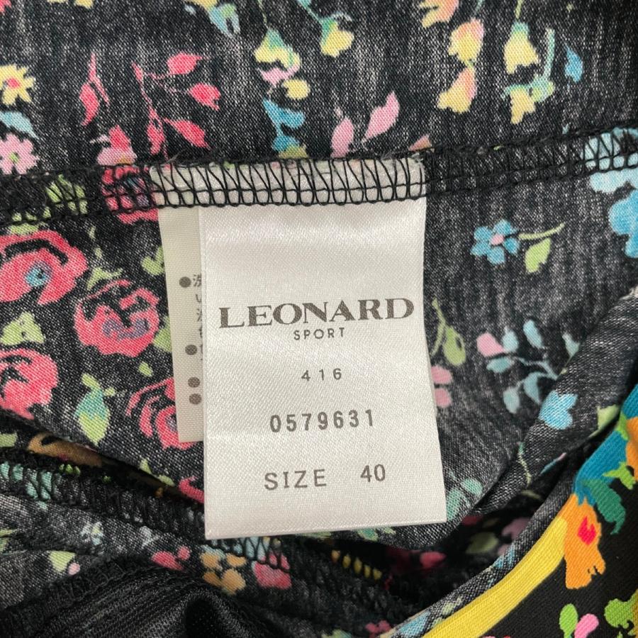美品　レオナール半袖ワンピース　サイズ40 LEONARD 〇〇 レオナール レディース 半袖ワンピース 花柄