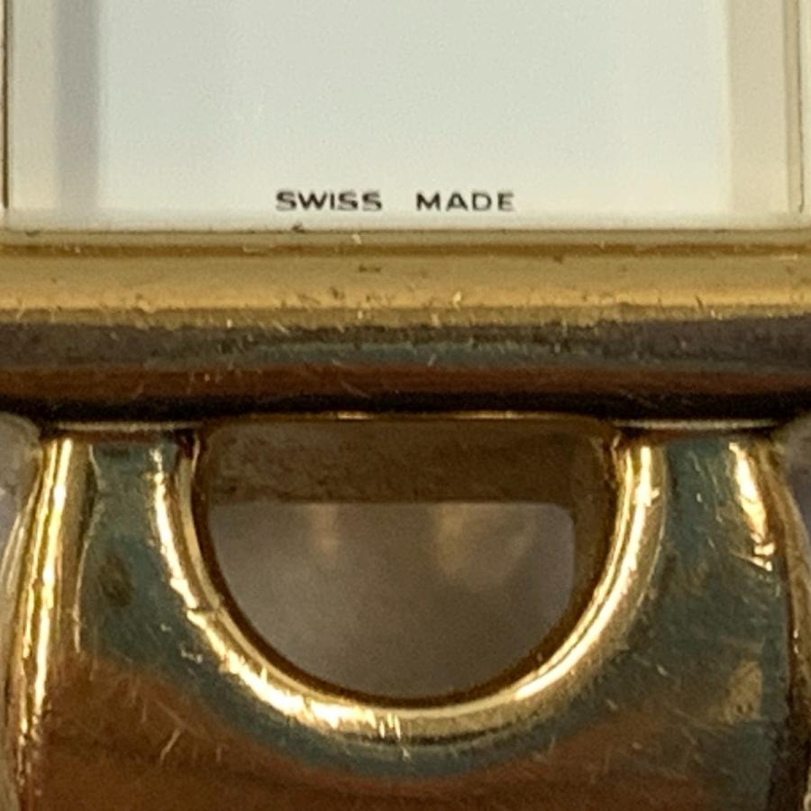 GUCCI 〇〇 グッチ ホワイト文字盤 GP ゴールドメッキ スクエア  