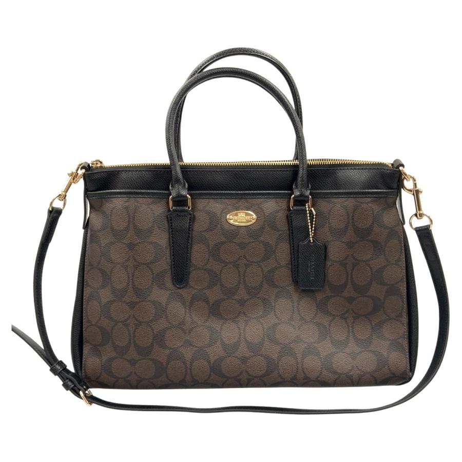 COACH 〇〇 コーチ シグネチャー モルガン サッチェル 2WAY