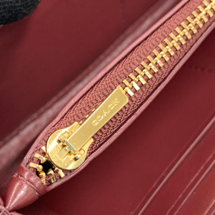 COACH（コーチ） 〇〇 フラワーモチーフ ラウンドファスナー 長財布