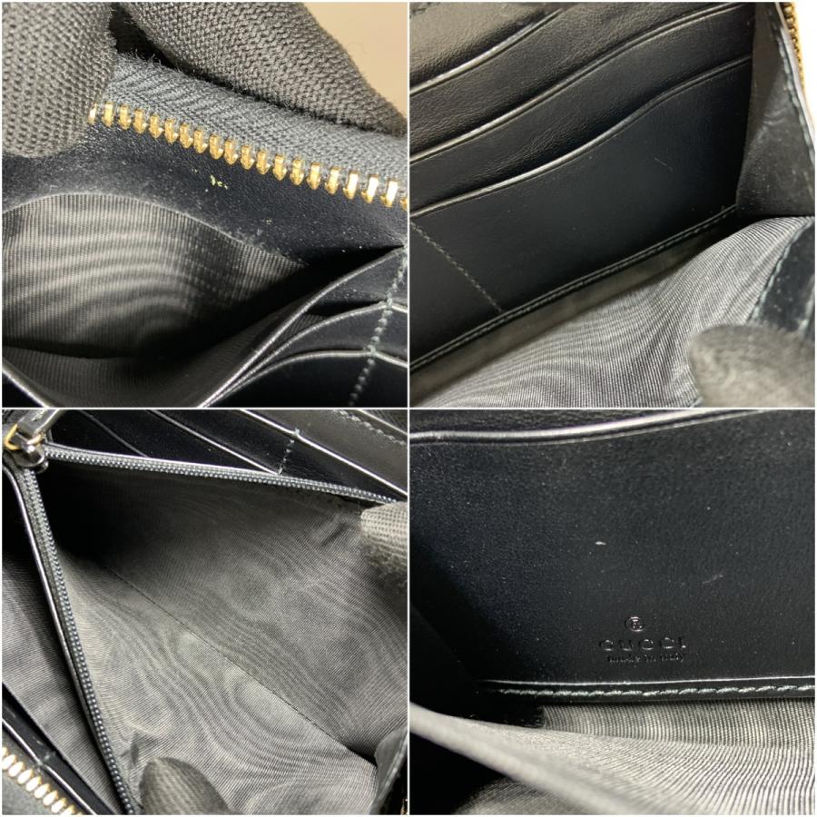 GUCCI ラウンドファスナー ブラック レザー 大容量547591 グッチ GUCCI グッチ 財布 メンズ ブランド 長財布 レザー ブラック