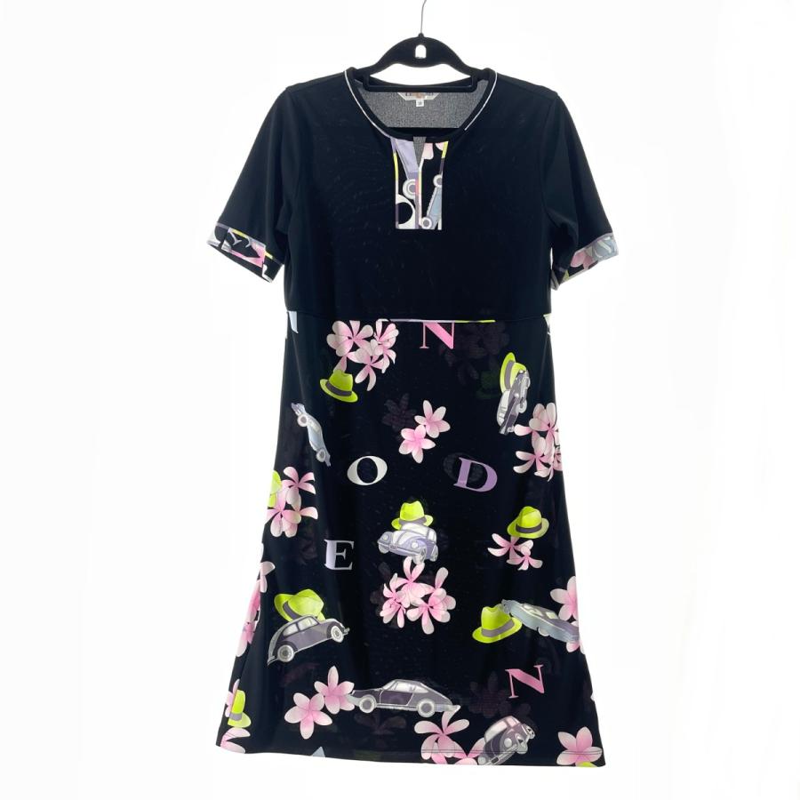 美品　新品未使用　レオナール　ワンピース　花柄　サイズ38 LEONARD 〇〇 レオナール レディース ワンピース 花柄×ロゴ