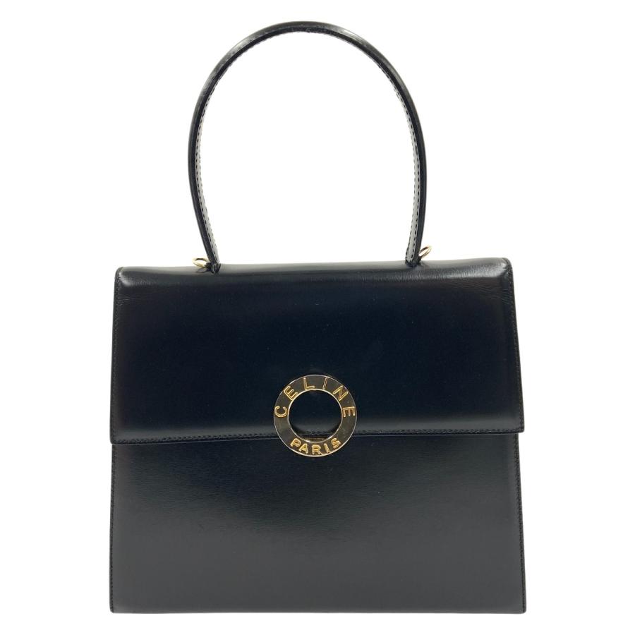 CELINE（セリーヌ） 〇〇 トップハンドル サークルロゴ ハンドバッグ F