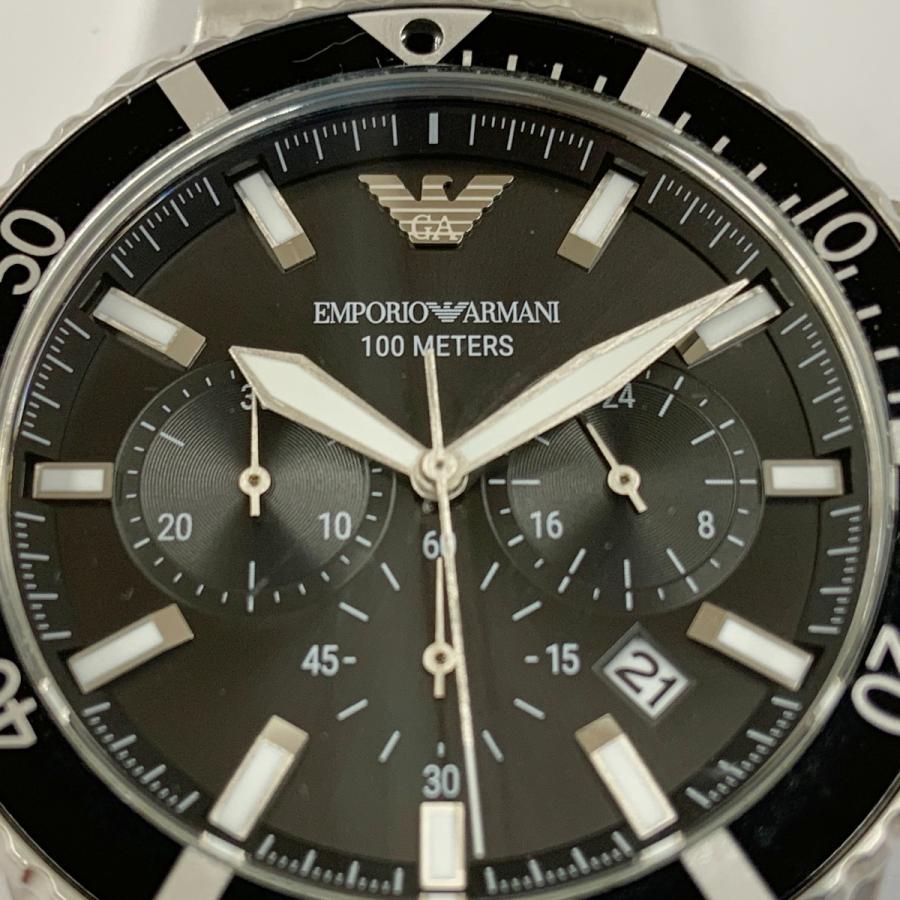 〇〇EMPORIO ARMANI エンポリオアルマーニ DIVER 100M アナログクォーツ 腕時計 AR-11360 シルバー EMPORIO ARMANI 〇〇 エンポリオアルマーニ DIVER 100M アナログ