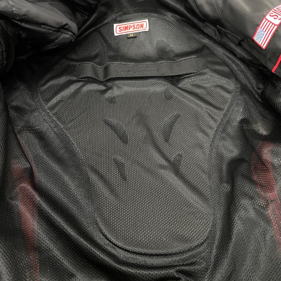 SIMPSON バイクジャケット FLAGSHIP プロテクター完備 SIZE M ブラック