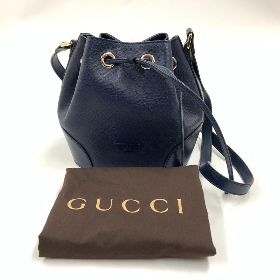 GUCCI（グッチ） ディアマンテ 巾着 ショルダーバッグ 354229 ネイビー
