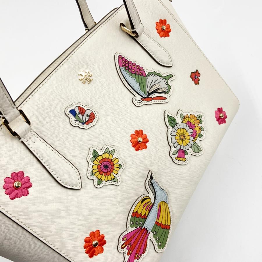 TORY BURCH（トリーバーチ） 刺繍 2way ショルダーバッグ アイボリー
