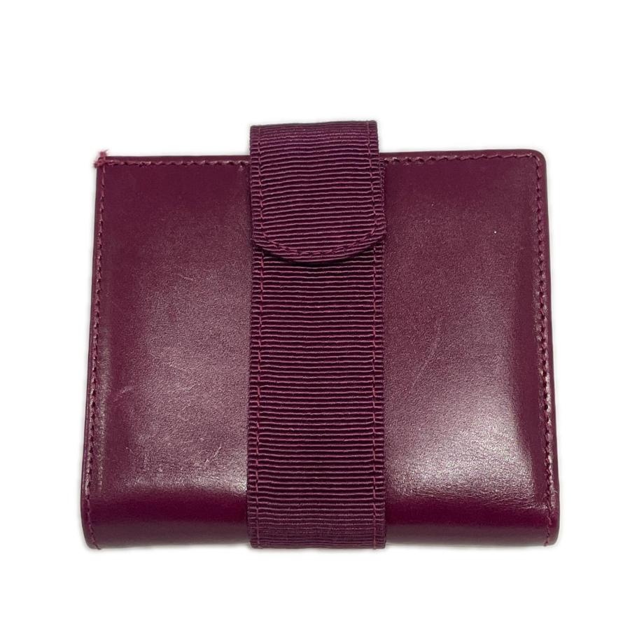 Ferragamo フェラガモ 二つ折り財布 2203053 パープル やや傷や汚れ