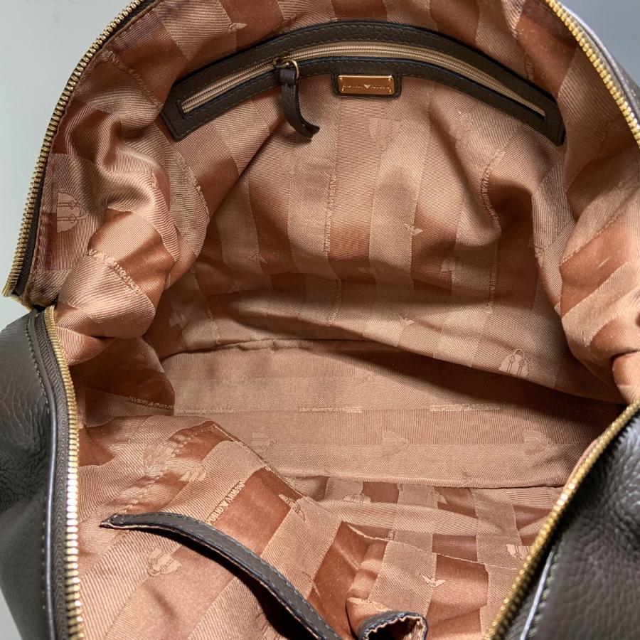 EMPORIO ARMANI エンポリオアルマーニ ハンドバッグ ボストンバッグ  ブラウン やや傷や汚れありの画像