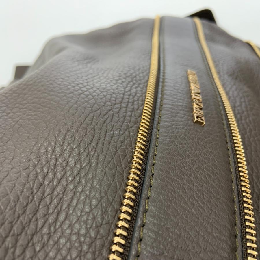 EMPORIO ARMANI エンポリオアルマーニ ハンドバッグ ボストンバッグ  ブラウン やや傷や汚れありの画像