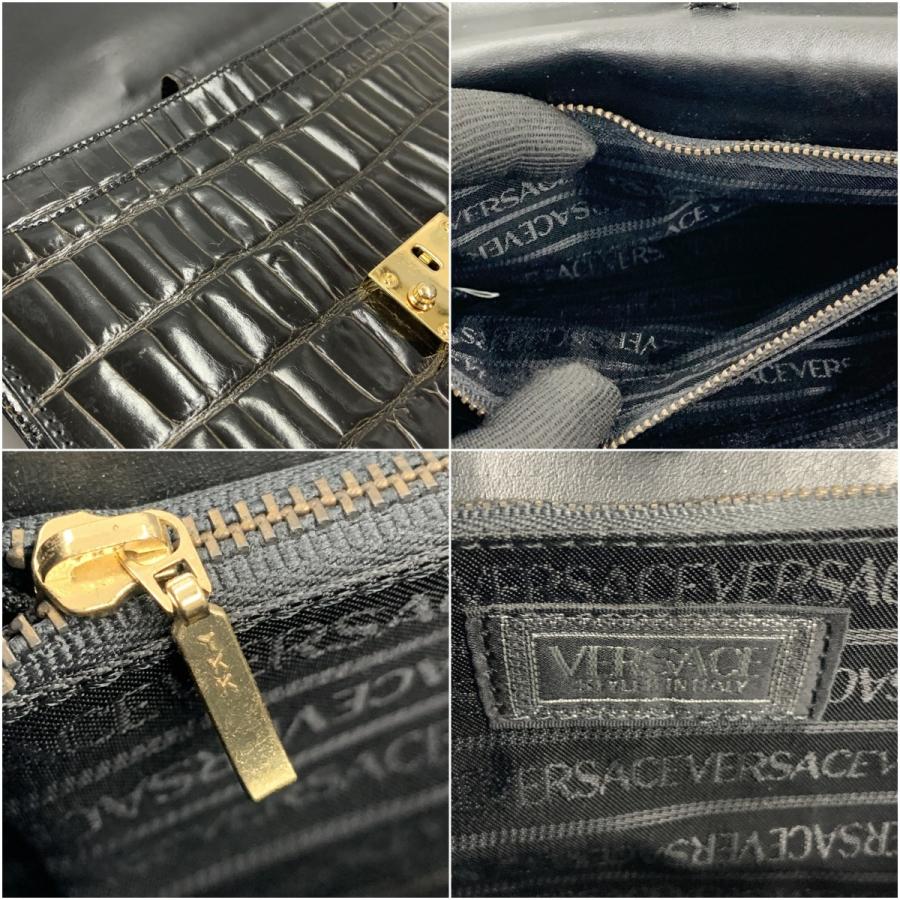 VERSACE ベルサーチ クラッチバッグ セカンドバッグ ブラック 傷や汚れあり