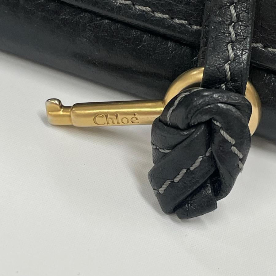 Chloe（クロエ） 長財布 パディントン ブラック×ゴールド 傷や汚れあり