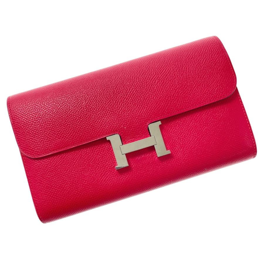 HERMES エルメス コンスタンスロング ヴォーエプソン A刻印 ピンク系 