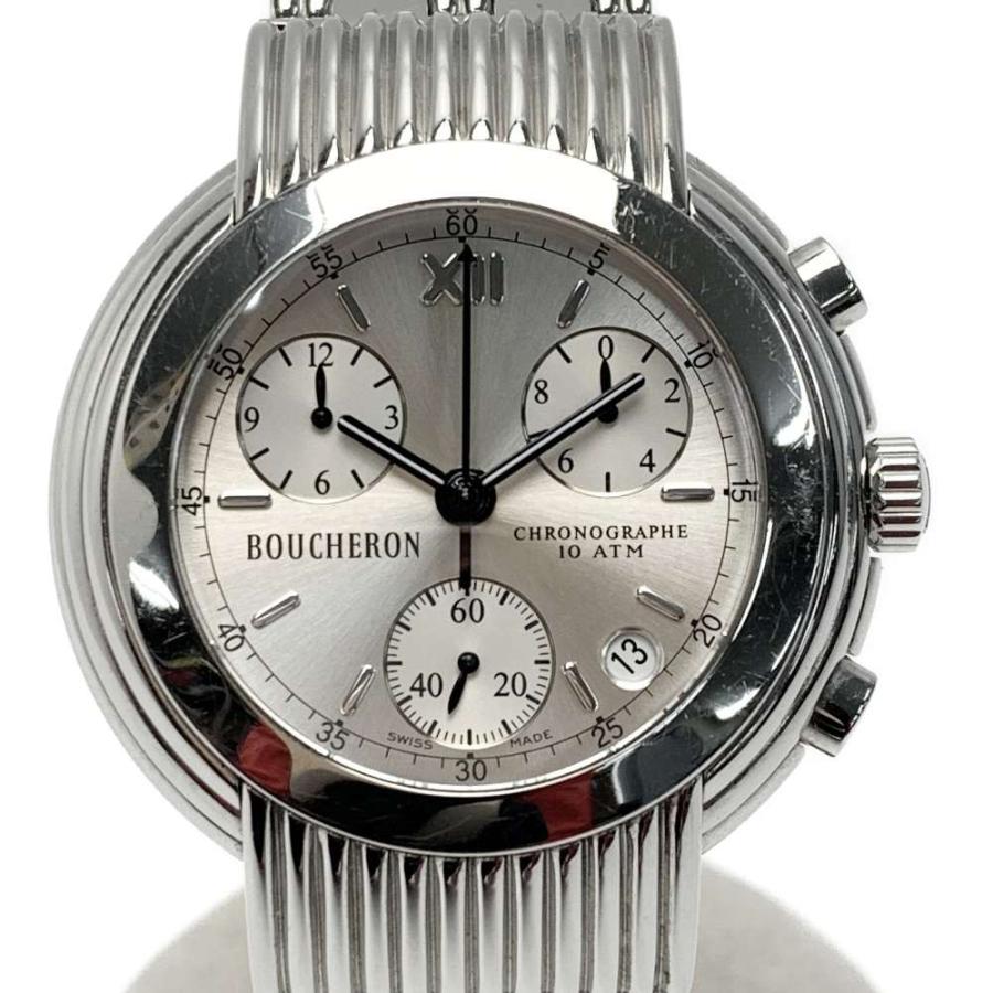 BOUCHERON（ブシュロン） 10ATM クロノグラフ AJ408227 シルバー