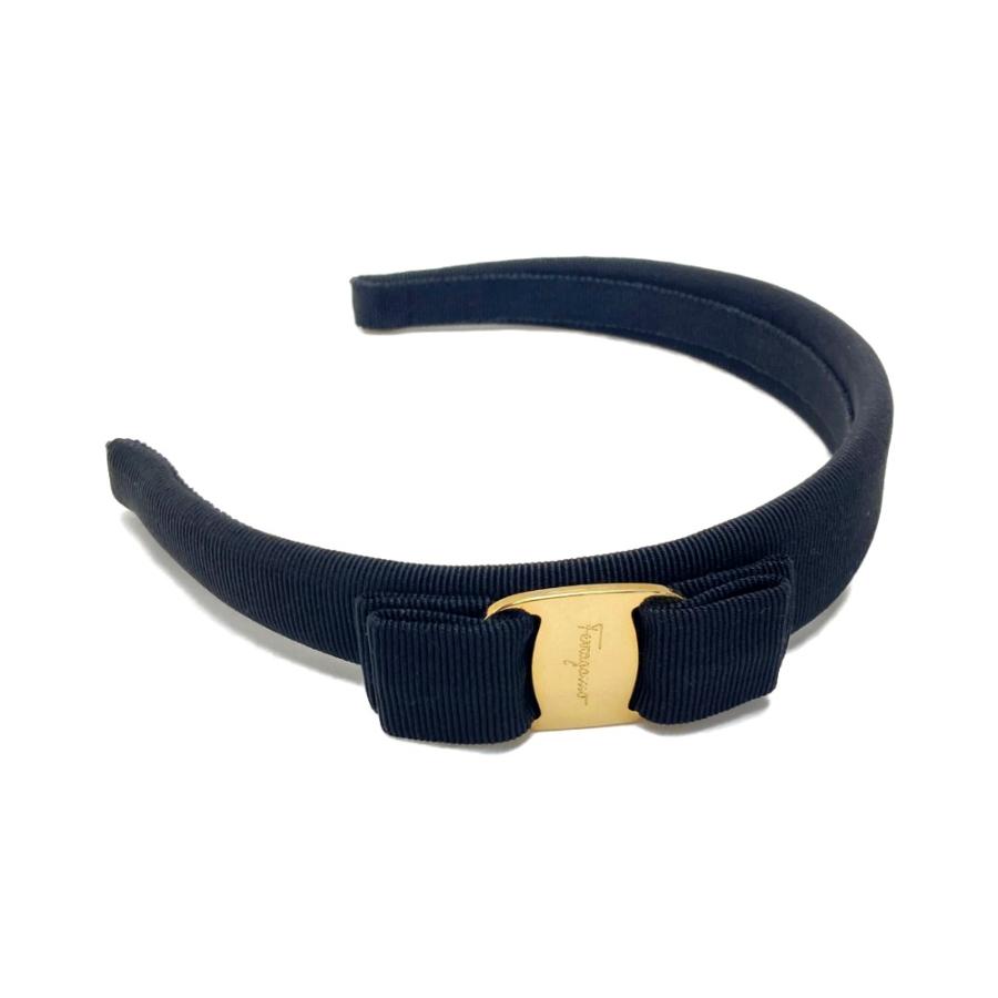 Ferragamo フェラガモ ヴァラ リボン カチューシャ ブラック NERO ヘア