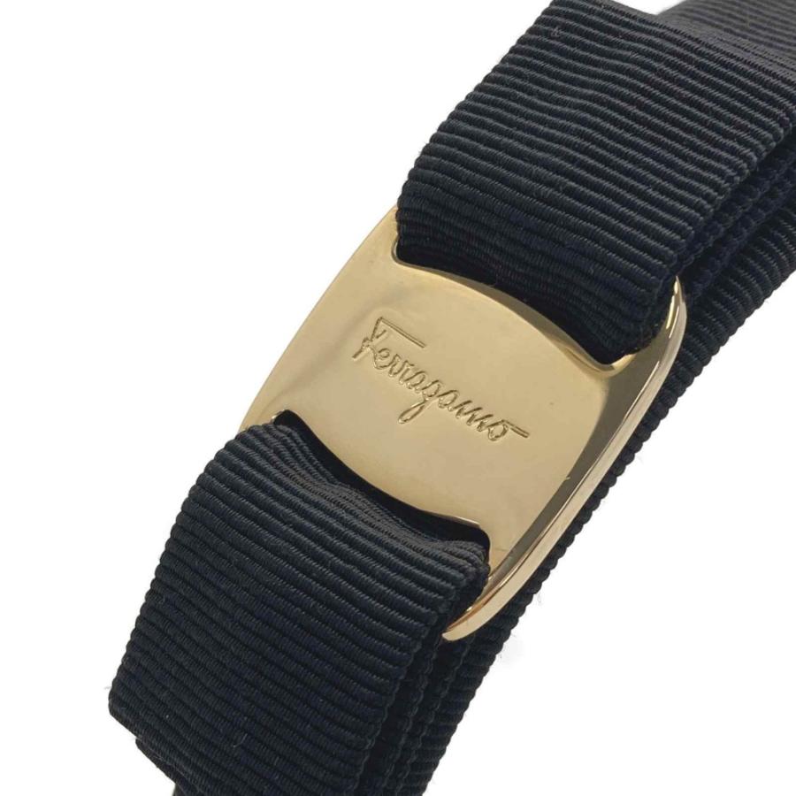Ferragamo フェラガモ ヴァラ リボン カチューシャ ブラック NERO ヘア