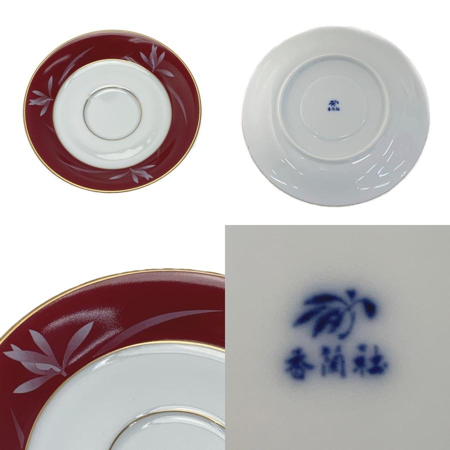 香蘭社 ベネチアンレッド カップ＆ソーサー 2Pセット KORANSHA Co. Ltd. 香蘭社 ベネチアンレッド・ペアカップ&ソーサー 2P