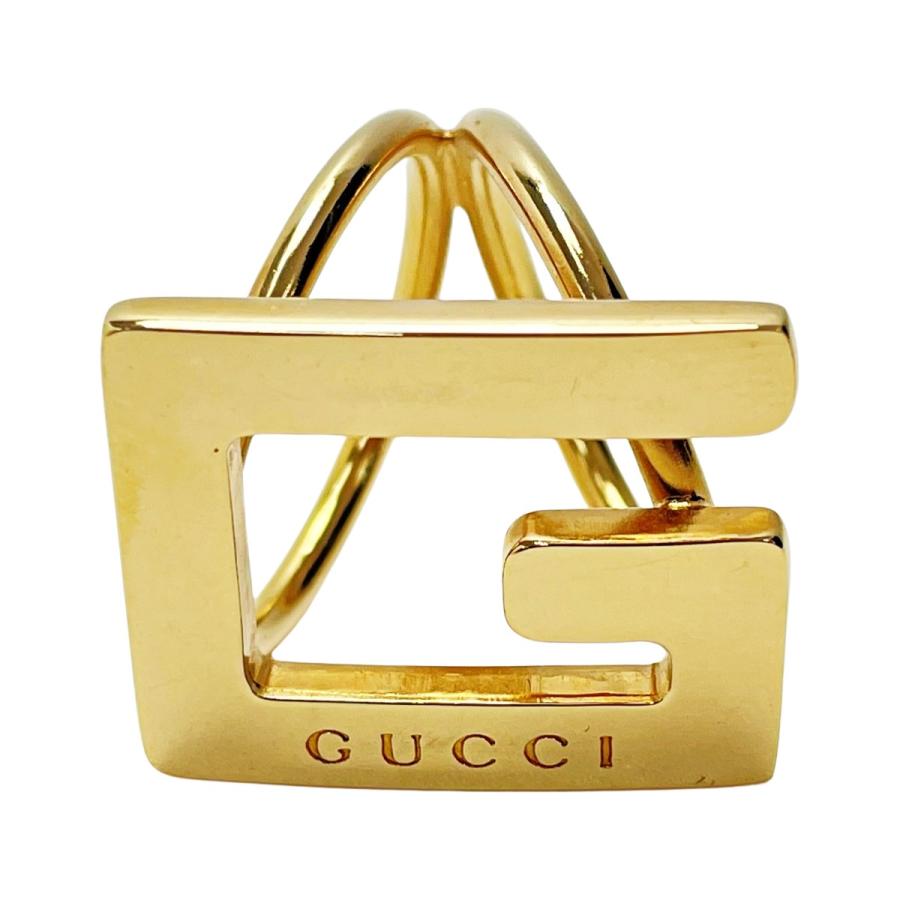 【新品　未使用】GUCCI グッチ　ゴールド Gロゴ　スカーフリング GUCCI（グッチ） Gモチーフ ゴールド スカーフリング メッキ