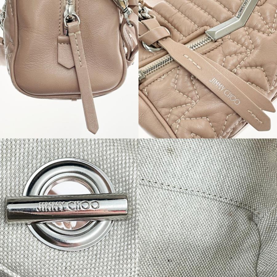 JIMMY CHOO ジミーチュウ ヘリアボーリング 2WAYバッグ ベージュ 