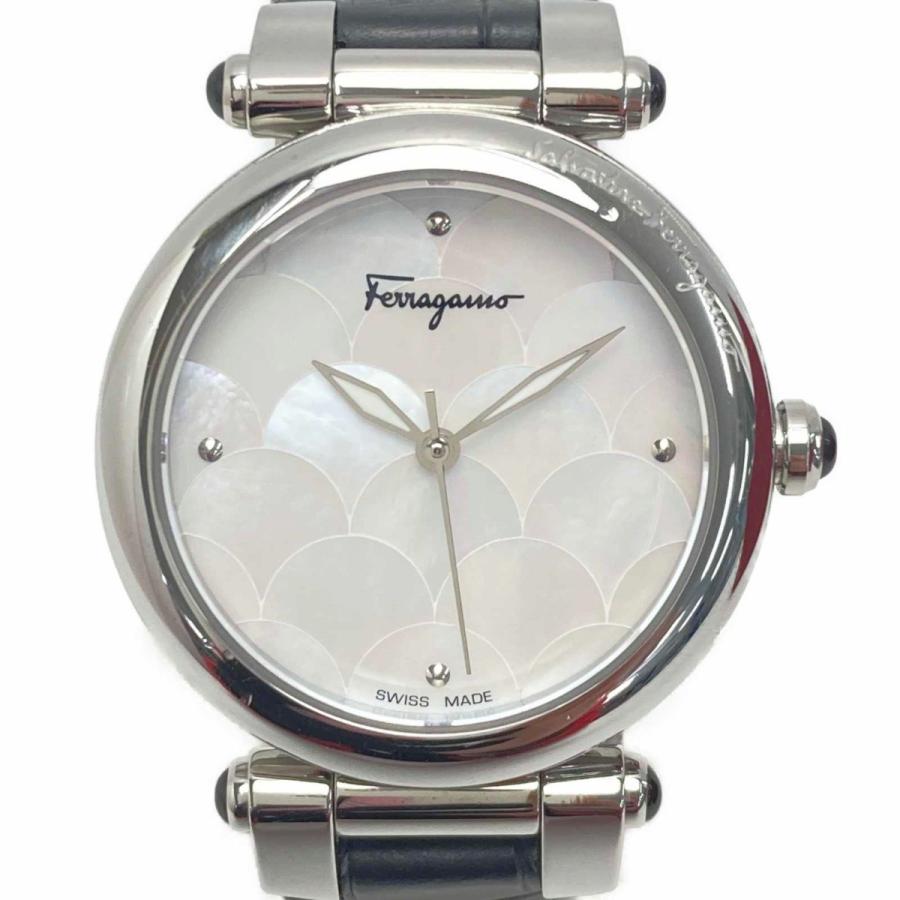 ☆☆Salvatore Ferragamo サルヴァトーレフェラガモ イディリオ FI201 ホワイトシェル クォーツ レディース 腕時計 箱・取説有 Salvatore Ferragamo サルヴァトーレフェラガモ イディリオ FI201