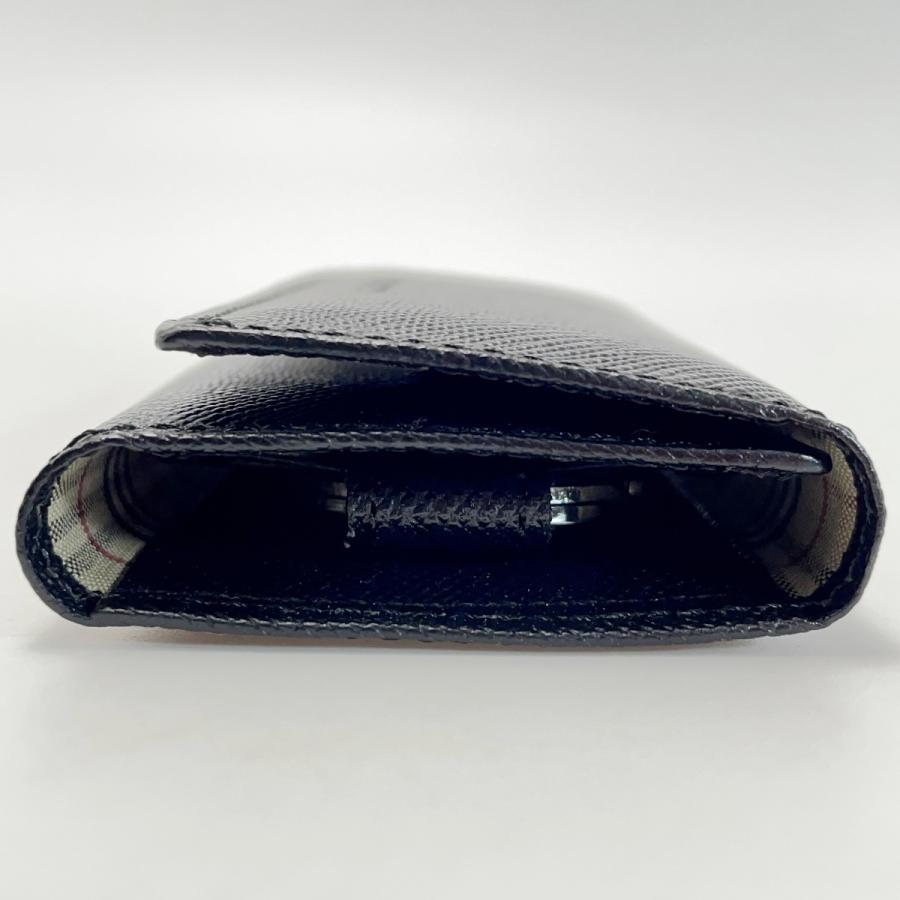 BURBERRY（バーバリー） レザー チェック柄内装 ブラック キーケース 4