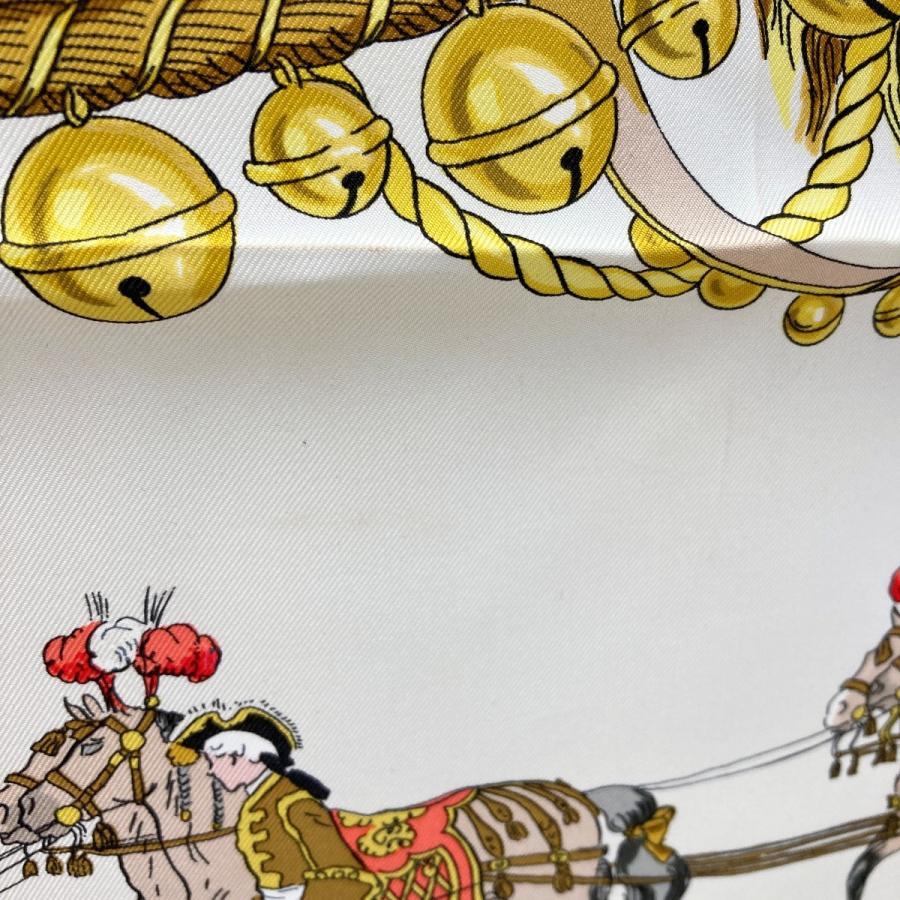 美品✨HERMES カレ90 タグ有り　シルク　馬飾り CAPARACONS HERMESエルメス カレ90 CAPARACONS 馬飾り象 スカーフ シルク100