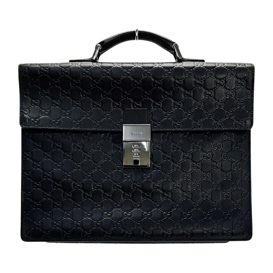 GUCCI（グッチ） グッチシマ 34044 ブラック ビジネスバッグ レザー