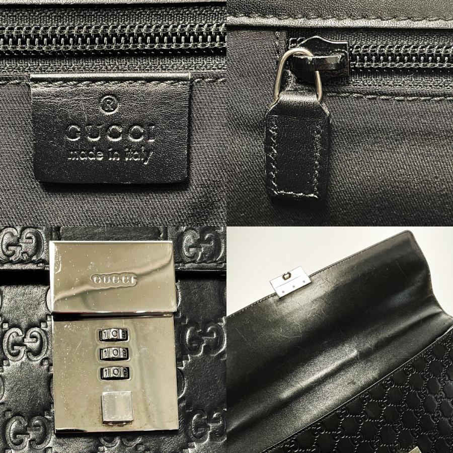 GUCCI（グッチ） グッチシマ 34044 ブラック ビジネスバッグ レザー