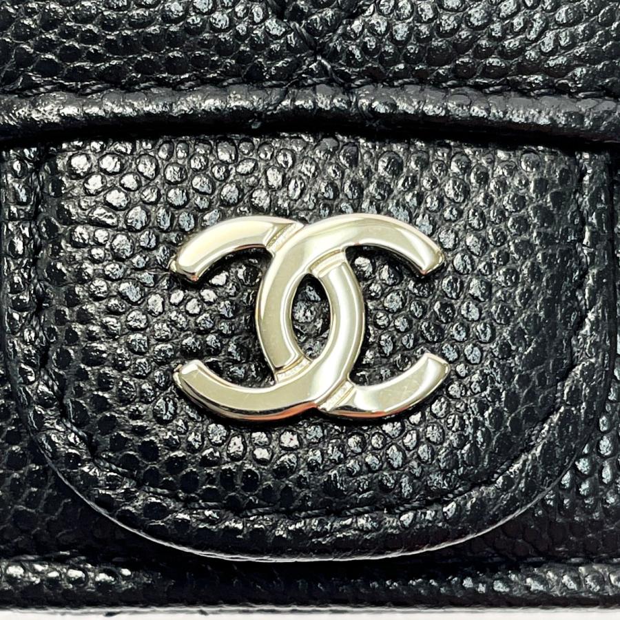 CHANEL シャネル  マトラッセ   キャビアスキン レザー ケース ブラック レディース シャネル CHANEL マトラッセバニティケース AS2362 ブラック ゴールド