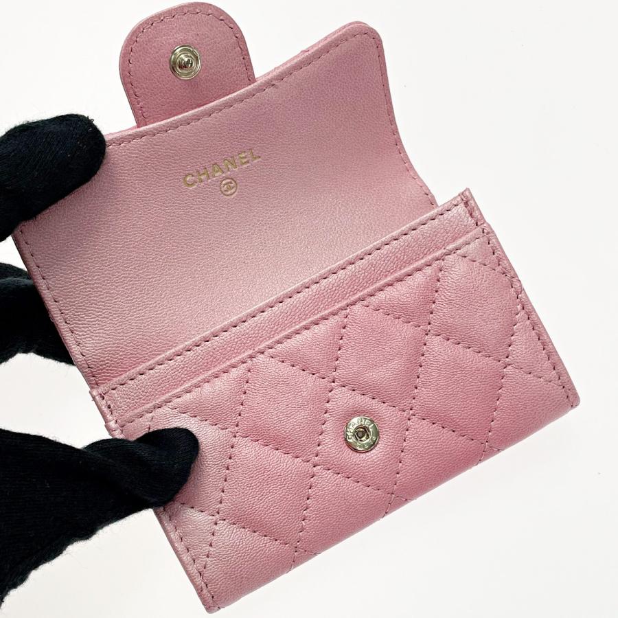 CHANEL シャネル クラシックフラップ カードケース ピンク CHANEL シャネル クラシックフラップ カードケース ピンク