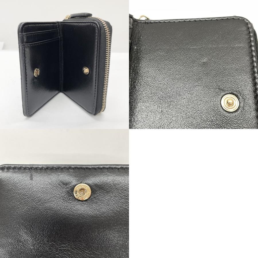 CHANEL シャネル レディース ジップパース ココマーク ラムスキン ゴールド金具 ブラック CHANEL（シャネル） レディース ジップコインパース ココマーク