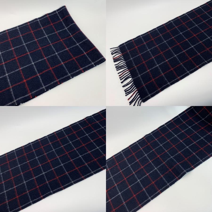 バーバリーズ Burberrys カシミヤ100% マフラー チェック ネイビー 中古・古着通販】Burberry's (バーバリーズ) ノバチェックマフラー