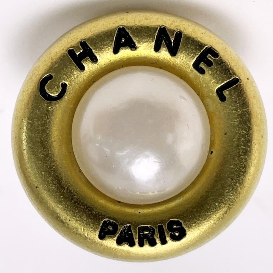CHANEL シャネル メッキ フェイクパール 94A ゴールド ヴィンテージ イヤリング 箱有 傷や汚れあり_2