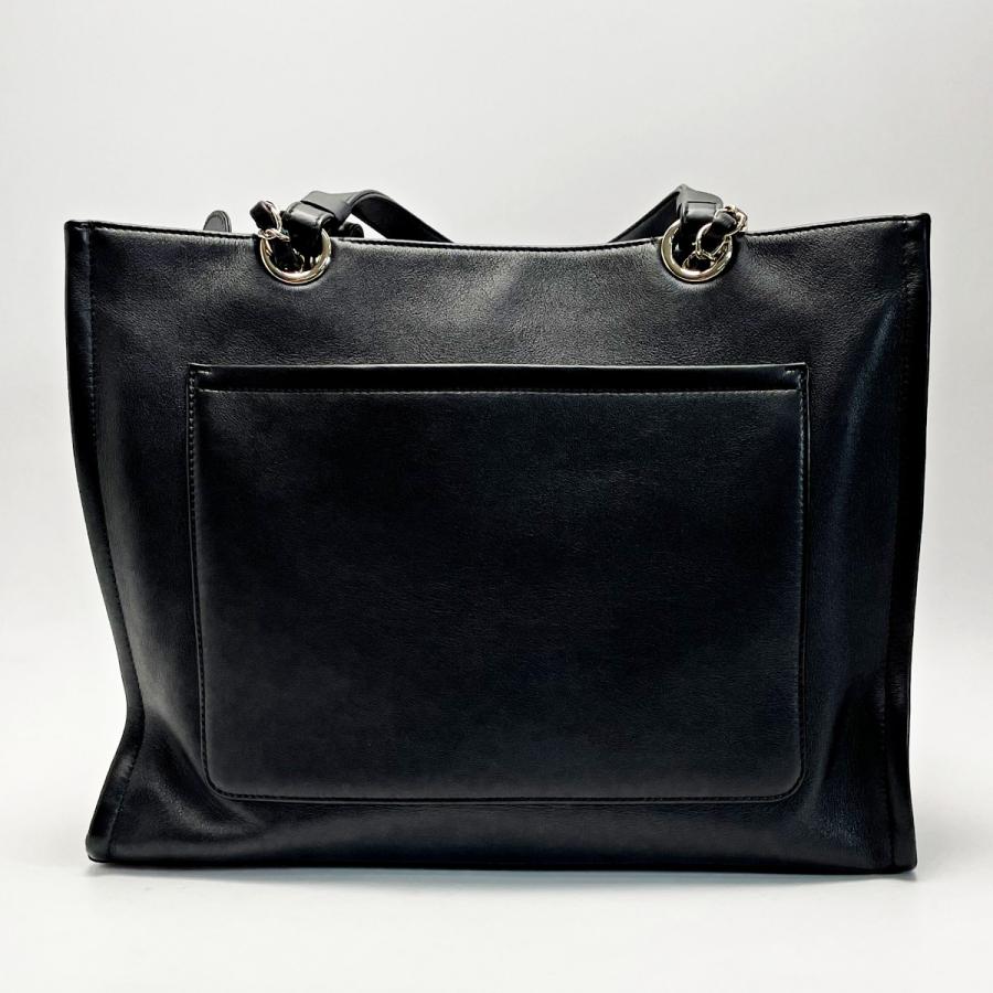 CHANEL（シャネル） ココマーク ブラック チェーントートバッグ カーフ 