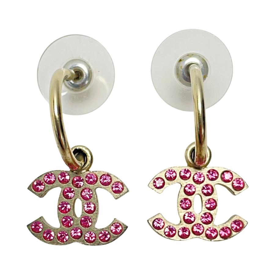 CHANEL（シャネル） ココマーク A31068 ゴールド×ピンク ピアス ライン