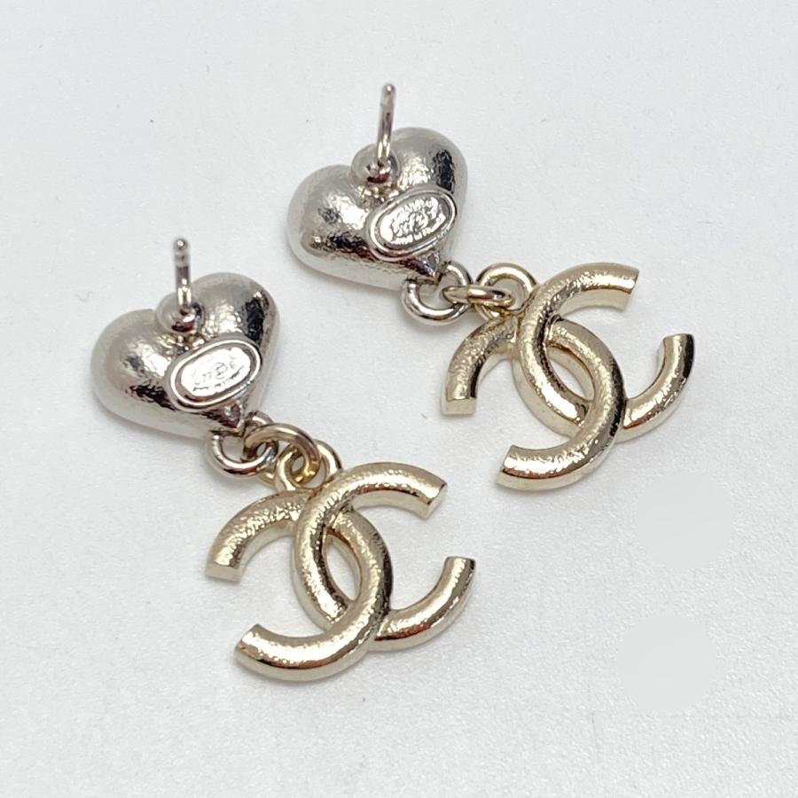 CHANEL シャネル ココマーク ハート ラインストーンピアス C23S
