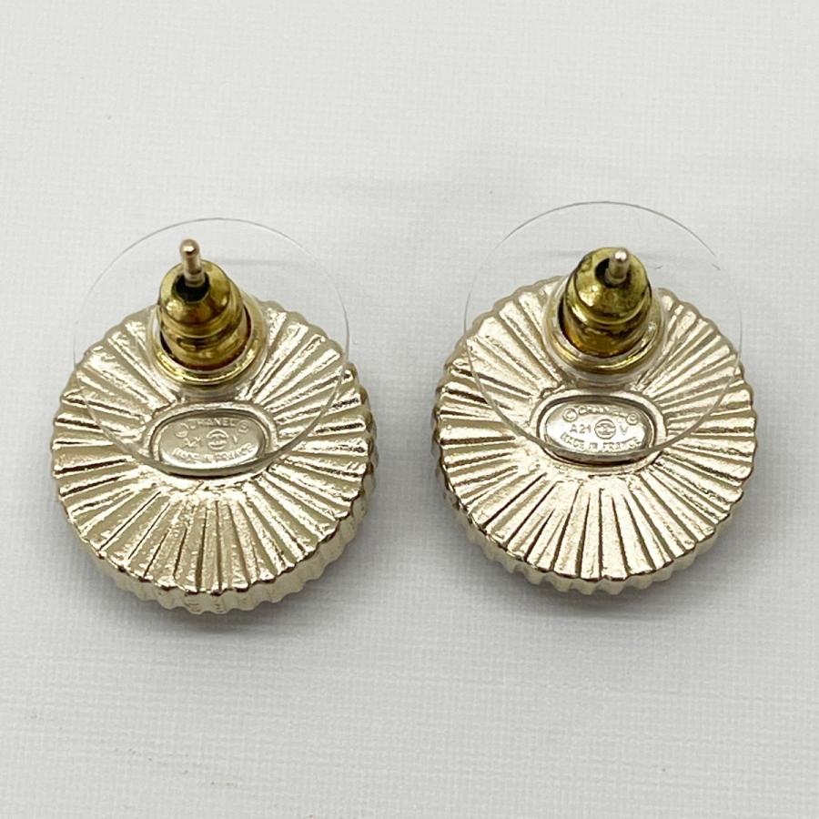 CHANEL（シャネル） ピアス メタル レジン ココマーク A95896 ブラック 