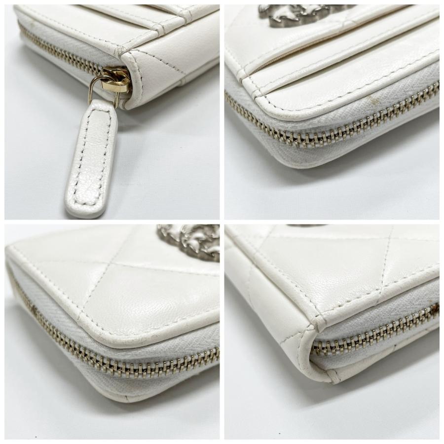 CHANEL シャネル ケース レディース シャネル19 ディズヌフ ラムレザー AP2701 アイボリー CHANEL（シャネル） コインケース レディース シャネル19 ディズヌフ