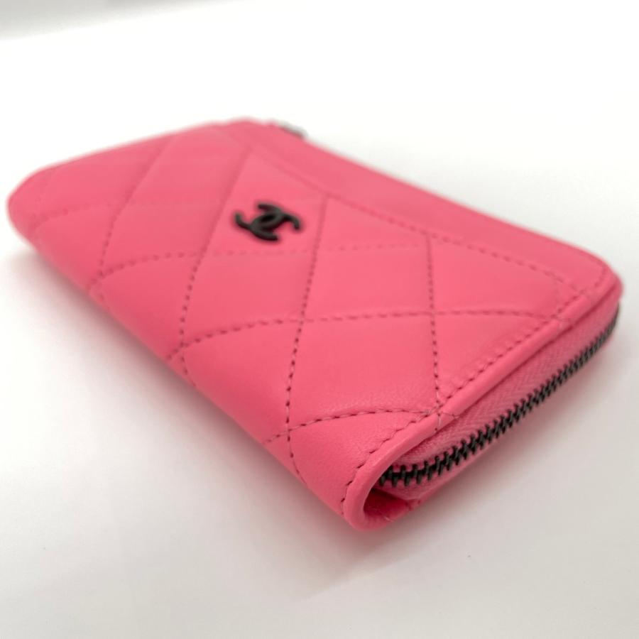 CHANEL シャネル 財布 マトラッセ フラグメントケース ショッキングピンク x ブラック CHANEL（シャネル） 財布 マトラッセ フラグメントコインケース