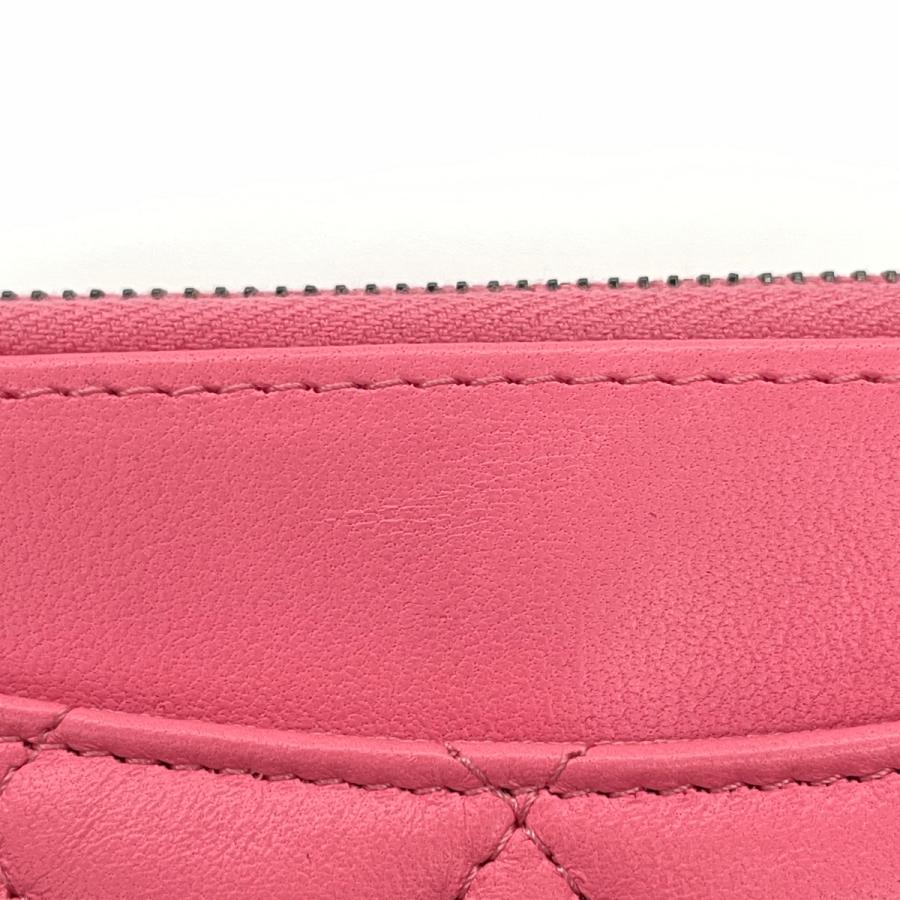 CHANEL シャネル 財布 マトラッセ フラグメントケース ショッキングピンク x ブラック CHANEL（シャネル） 財布 マトラッセ フラグメントコインケース