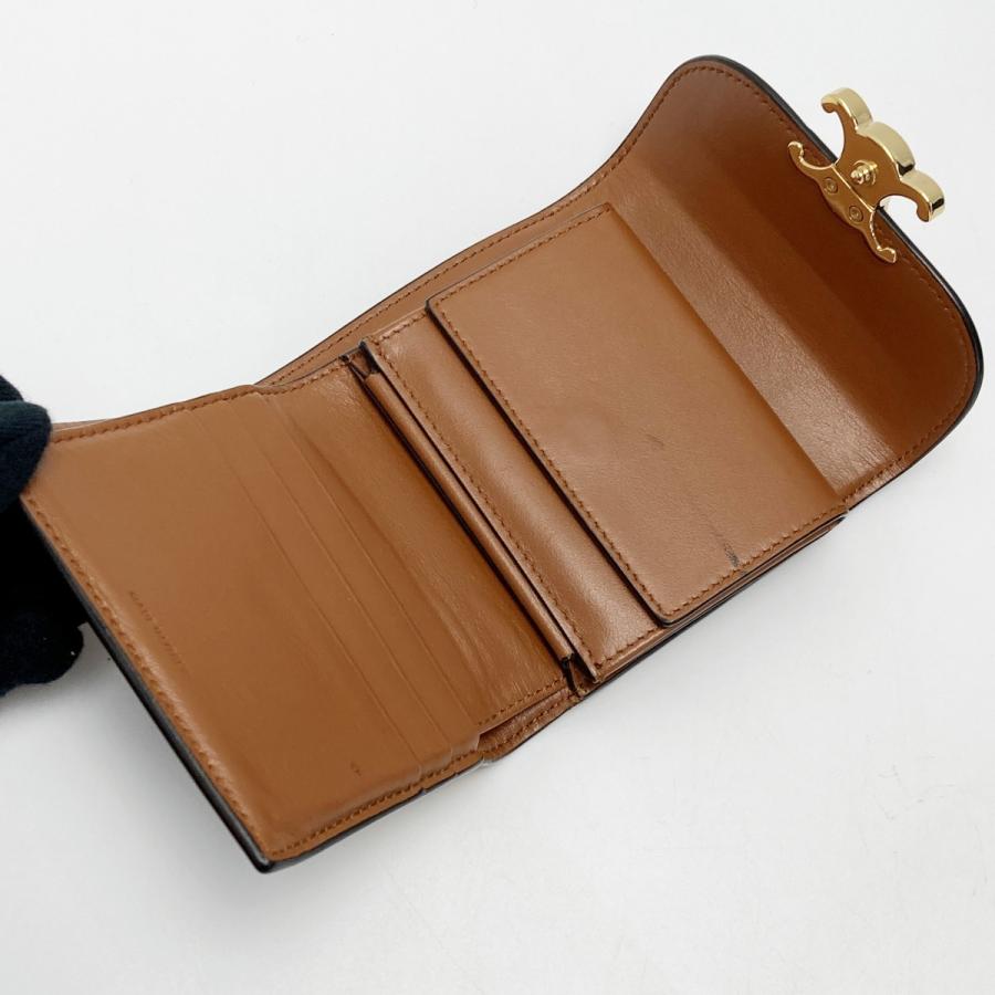 CELINE（セリーヌ） トリオンフ スモールウォレット ナチュラル 3