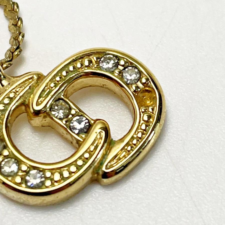 Christian Dior クリスチャンディオール CDロゴ ネックレス ゴールド