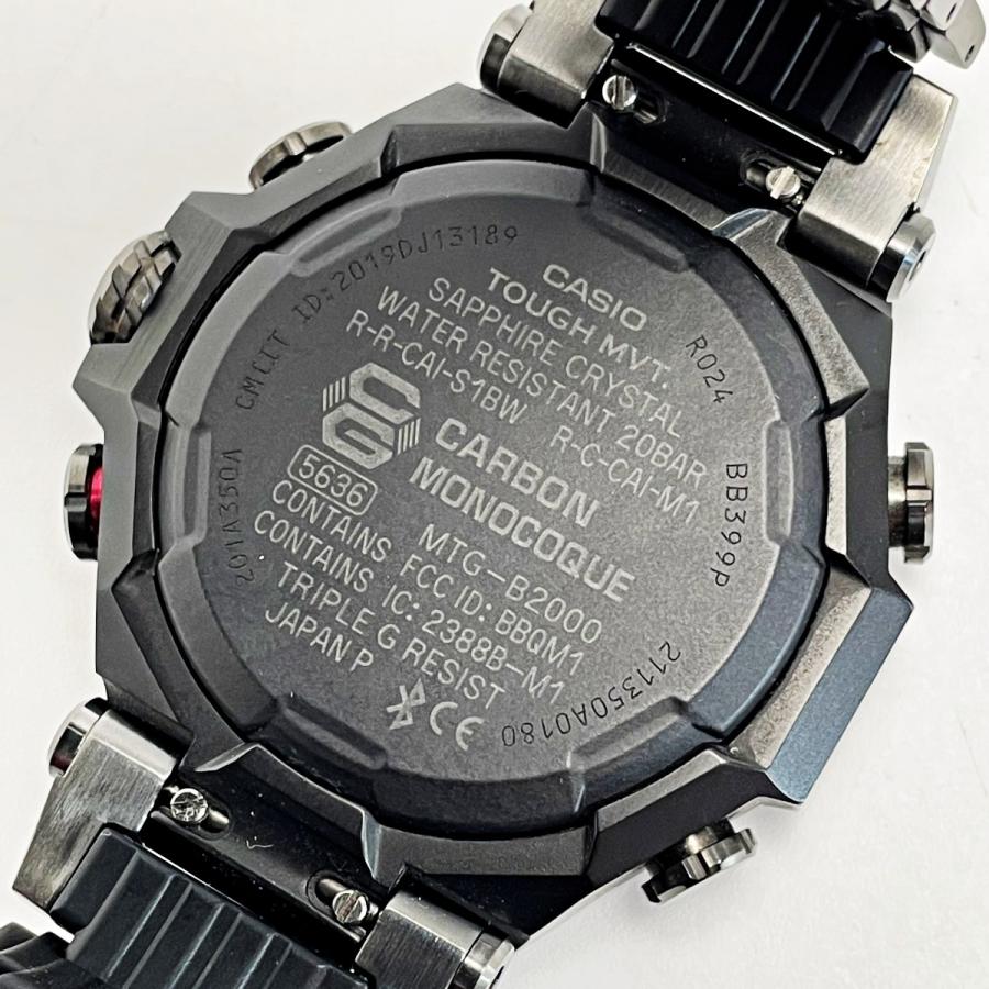 ☆☆ CASIO カシオ G-SHOCK MT-G MTG-B2000BD-1A4JF ブラック×パープル 電波ソーラー メンズ 腕時計 箱有 やや傷や汚れありの画像