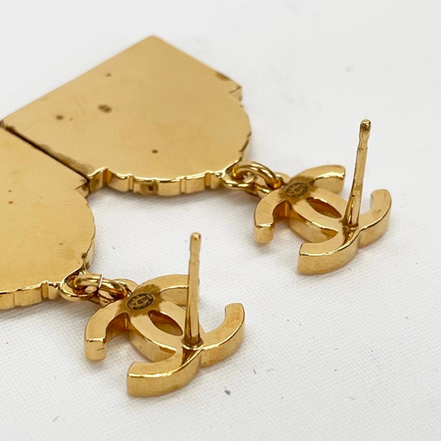 CHANEL シャネル ピアス レディース ココマーク×RUE CANBONロゴ 22A ゴールド やや傷や汚れありの画像