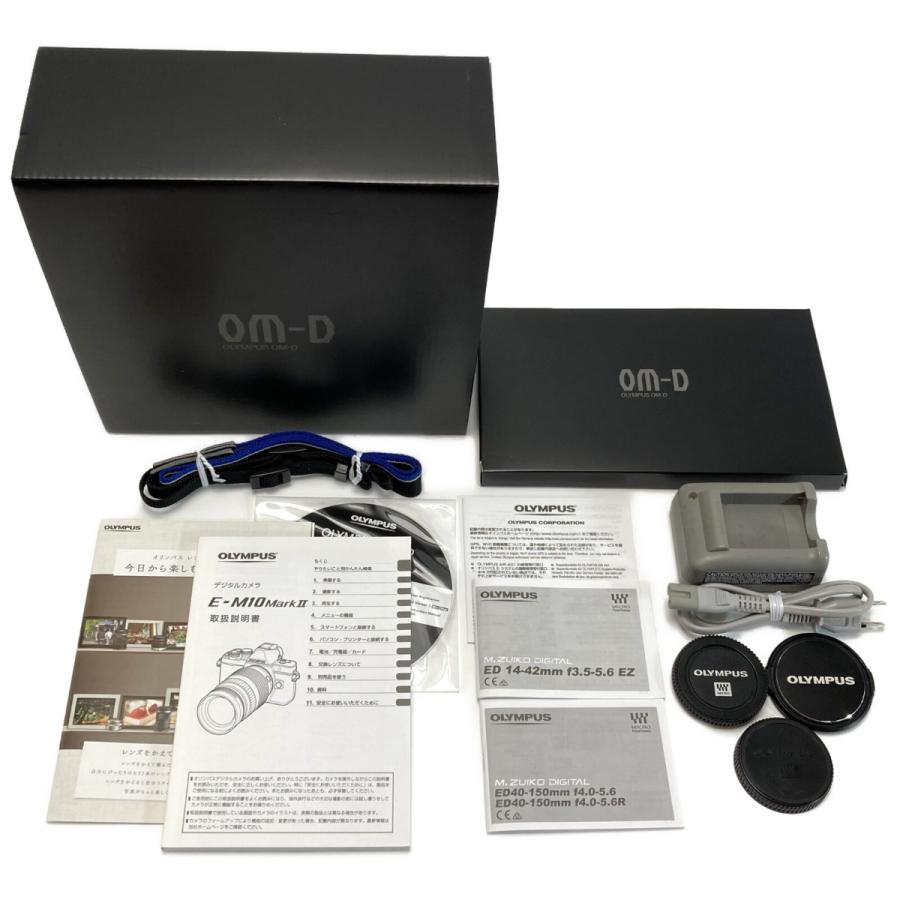 ☆☆ OLYMPUS オリンパス OM-D E-M10 Mark II EZ ダブルズームキット ミラーレス一眼 箱付き やや傷や汚れありの画像