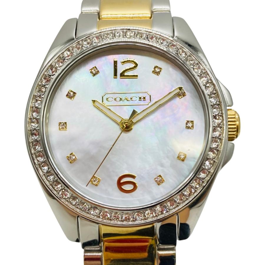 COACH ◎◎ コーチ シェル文字盤 レディース クォーツ 腕時計 CA.67.7  