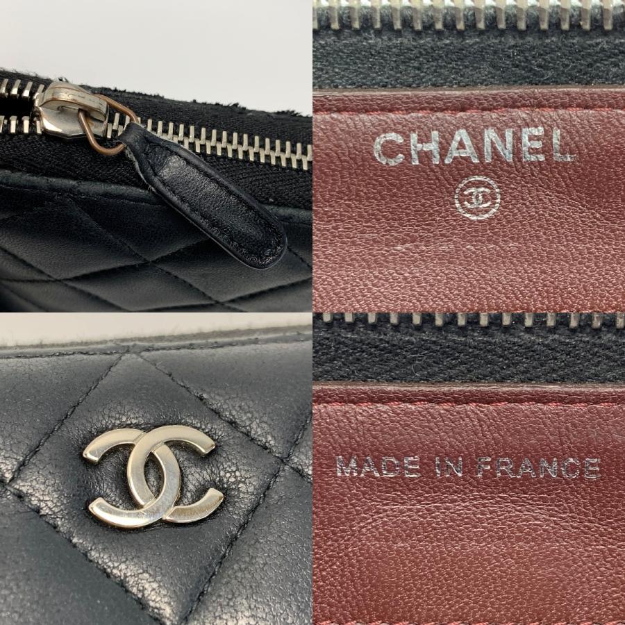 ☆☆CHANEL シャネル マトラッセ ラムレザー A50097 ブラック ラウンドファスナー財布 レディース CHANEL（シャネル） マトラッセ ラムレザー A50097 ブラック ラウンド